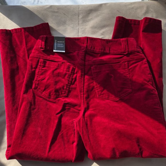 Christopher & Banks Red Corduroy Pants NWT Size 10 Short - Picture 2 of 10